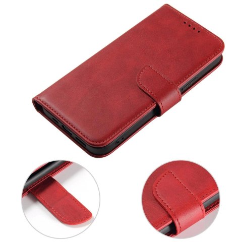 Etui Magnet Case z klapką do Samsung Galaxy S25 - czerwone Etui Magnet Case z klapką do Samsung Galaxy S25 - czerwone