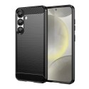Etui silikonowe Carbon Case do Samsung Galaxy S25 - czarne