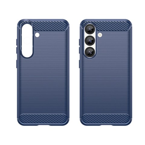 Etui silikonowe Carbon Case do Samsung Galaxy S25 - niebieskie Etui silikonowe Carbon Case do Samsung Galaxy S25 - niebieskie