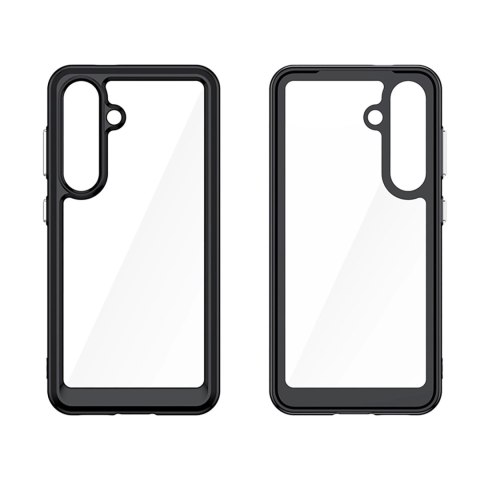 Etui silikonowe Outer Space Case z żelową ramką do Samsung Galaxy S25 - czarne Etui silikonowe Outer Space Case z żelową ramką do Samsung Galaxy S25 - czarne