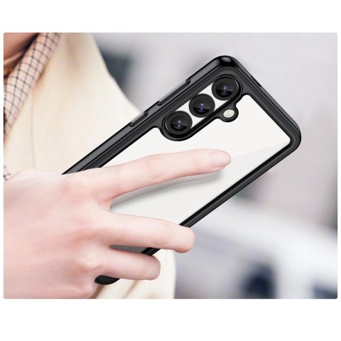 Etui silikonowe Outer Space Case z żelową ramką do Samsung Galaxy S25 - czarne Etui silikonowe Outer Space Case z żelową ramką do Samsung Galaxy S25 - czarne
