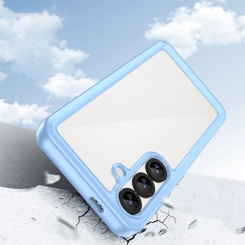 Etui silikonowe Outer Space Case z żelową ramką do Samsung Galaxy S25 - niebieskie Etui silikonowe Outer Space Case z żelową ramką do Samsung Galaxy S25 - niebieskie