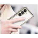 Etui silikonowe Outer Space Case z żelową ramką do Samsung Galaxy S25 - przezroczysto-czarne