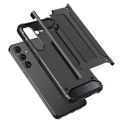 Hybrid Armor etui na Samsung Galaxy S25 pancerny hybrydowy pokrowiec - czarne Hybrid Armor etui na Samsung Galaxy S25 pancerny hybrydowy pokrowiec - czarne