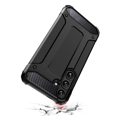Hybrid Armor etui na Samsung Galaxy S25 pancerny hybrydowy pokrowiec - czarne Hybrid Armor etui na Samsung Galaxy S25 pancerny hybrydowy pokrowiec - czarne