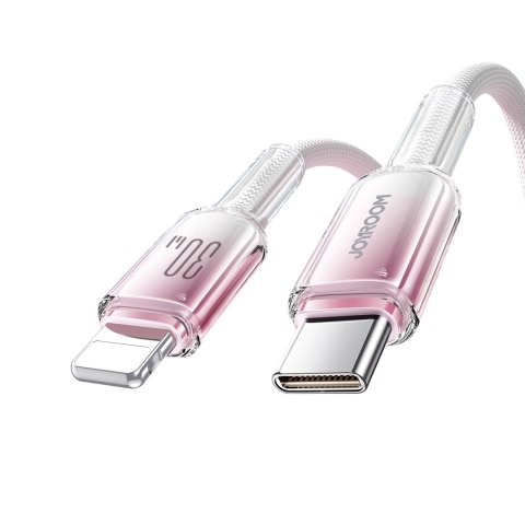 Kabel Joyroom S-A42 Crystal-Clear Series 30W USB-C - Lightning 1,2m - biały Kabel Joyroom S-A42 Crystal-Clear Series 30W USB-C - Lightning 1,2m - biały