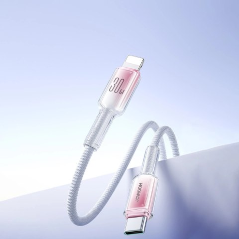 Kabel Joyroom S-A42 Crystal-Clear Series 30W USB-C - Lightning 1,2m - biały Kabel Joyroom S-A42 Crystal-Clear Series 30W USB-C - Lightning 1,2m - biały
