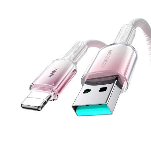 Kabel Joyroom S-A42 Crystal-Clear Series 3A USB-A - Lightning 1,2m - biały Kabel Joyroom S-A42 Crystal-Clear Series 3A USB-A - Lightning 1,2m - biały