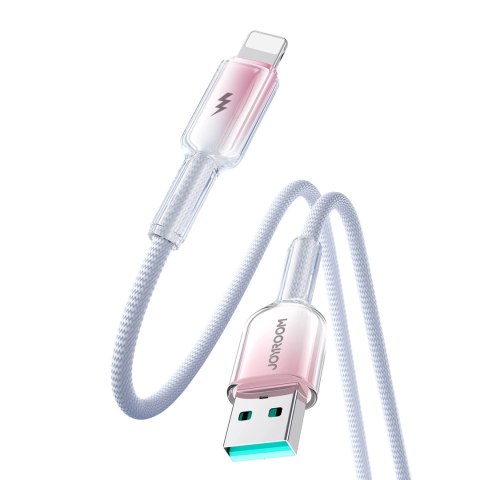 Kabel Joyroom S-A42 Crystal-Clear Series 3A USB-A - Lightning 1,2m - biały Kabel Joyroom S-A42 Crystal-Clear Series 3A USB-A - Lightning 1,2m - biały