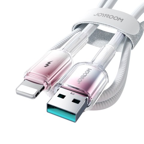 Kabel Joyroom S-A42 Crystal-Clear Series 3A USB-A - Lightning 1,2m - biały Kabel Joyroom S-A42 Crystal-Clear Series 3A USB-A - Lightning 1,2m - biały