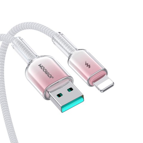 Kabel Joyroom S-A42 Crystal-Clear Series 3A USB-A - Lightning 1,2m - biały Kabel Joyroom S-A42 Crystal-Clear Series 3A USB-A - Lightning 1,2m - biały