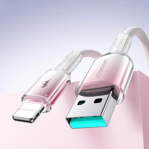 Kabel Joyroom S-A42 Crystal-Clear Series 3A USB-A - Lightning 1,2m - biały Kabel Joyroom S-A42 Crystal-Clear Series 3A USB-A - Lightning 1,2m - biały