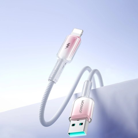 Kabel Joyroom S-A42 Crystal-Clear Series 3A USB-A - Lightning 1,2m - biały Kabel Joyroom S-A42 Crystal-Clear Series 3A USB-A - Lightning 1,2m - biały