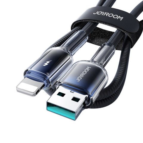 Kabel Joyroom S-A42 Crystal-Clear Series 3A USB-A - Lightning 1,2m - czarny Kabel Joyroom S-A42 Crystal-Clear Series 3A USB-A - Lightning 1,2m - czarny