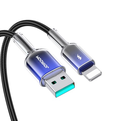 Kabel Joyroom S-A42 Crystal-Clear Series 3A USB-A - Lightning 1,2m - czarny Kabel Joyroom S-A42 Crystal-Clear Series 3A USB-A - Lightning 1,2m - czarny