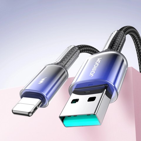 Kabel Joyroom S-A42 Crystal-Clear Series 3A USB-A - Lightning 1,2m - czarny Kabel Joyroom S-A42 Crystal-Clear Series 3A USB-A - Lightning 1,2m - czarny