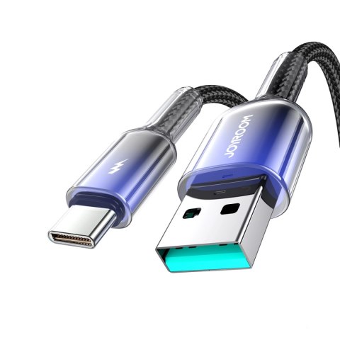 Kabel Joyroom S-A42 Crystal-Clear Series 3A USB-A - USB-C 1,2m - czarny Kabel Joyroom S-A42 Crystal-Clear Series 3A USB-A - USB-C 1,2m - czarny