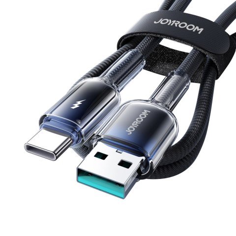 Kabel Joyroom S-A42 Crystal-Clear Series 3A USB-A - USB-C 1,2m - czarny Kabel Joyroom S-A42 Crystal-Clear Series 3A USB-A - USB-C 1,2m - czarny