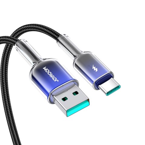 Kabel Joyroom S-A42 Crystal-Clear Series 3A USB-A - USB-C 1,2m - czarny Kabel Joyroom S-A42 Crystal-Clear Series 3A USB-A - USB-C 1,2m - czarny
