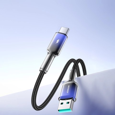 Kabel Joyroom S-A42 Crystal-Clear Series 3A USB-A - USB-C 1,2m - czarny Kabel Joyroom S-A42 Crystal-Clear Series 3A USB-A - USB-C 1,2m - czarny