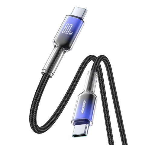 Kabel Joyroom S-A42 Crystal-Clear Series 60W USB-C - USB-C 1,2m - czarny Kabel Joyroom S-A42 Crystal-Clear Series 60W USB-C - USB-C 1,2m - czarny
