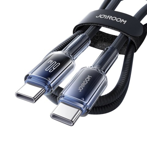 Kabel Joyroom S-A42 Crystal-Clear Series 60W USB-C - USB-C 1,2m - czarny Kabel Joyroom S-A42 Crystal-Clear Series 60W USB-C - USB-C 1,2m - czarny