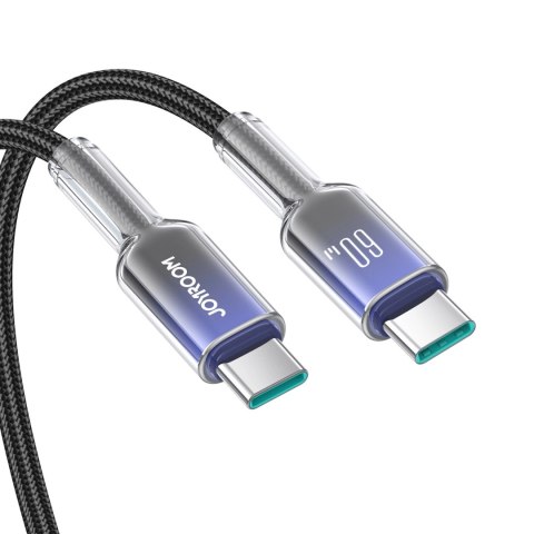 Kabel Joyroom S-A42 Crystal-Clear Series 60W USB-C - USB-C 1,2m - czarny Kabel Joyroom S-A42 Crystal-Clear Series 60W USB-C - USB-C 1,2m - czarny