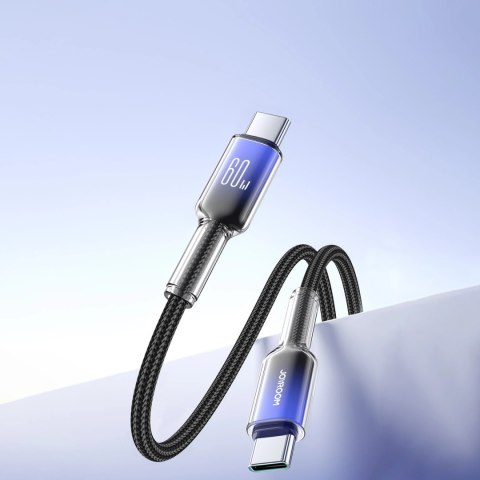 Kabel Joyroom S-A42 Crystal-Clear Series 60W USB-C - USB-C 1,2m - czarny Kabel Joyroom S-A42 Crystal-Clear Series 60W USB-C - USB-C 1,2m - czarny