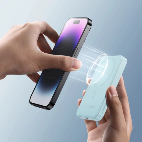 Mini powerbank Baseus 5000mAh 20W + kabel USB-C (20V/3A) - niebieski Mini powerbank Baseus 5000mAh 20W + kabel USB-C (20V/3A) - niebieski