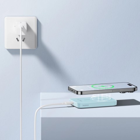 Mini powerbank Baseus 5000mAh 20W + kabel USB-C (20V/3A) - niebieski Mini powerbank Baseus 5000mAh 20W + kabel USB-C (20V/3A) - niebieski