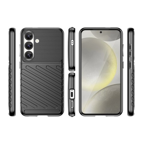 Thunder Case etui do Samsung Galaxy S25 silikonowy pancerny pokrowiec czarne Thunder Case etui do Samsung Galaxy S25 silikonowy pancerny pokrowiec czarne