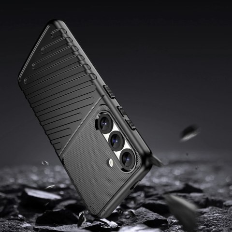 Thunder Case etui do Samsung Galaxy S25 silikonowy pancerny pokrowiec czarne Thunder Case etui do Samsung Galaxy S25 silikonowy pancerny pokrowiec czarne