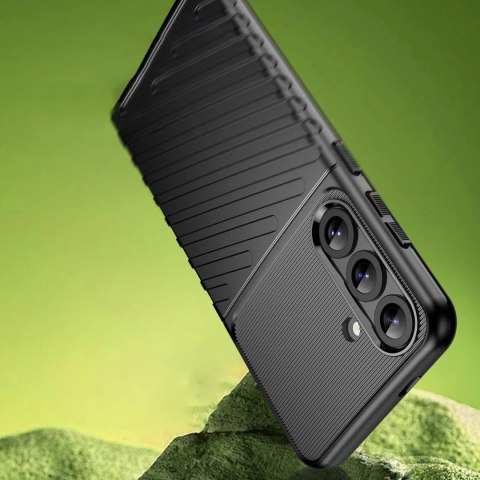 Thunder Case etui do Samsung Galaxy S25+ silikonowy pancerny pokrowiec - czarne Thunder Case etui do Samsung Galaxy S25+ silikonowy pancerny pokrowiec - czarne