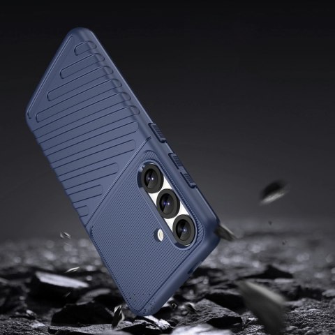 Thunder Case etui do Samsung Galaxy S25 silikonowy pancerny pokrowiec - niebieski Thunder Case etui do Samsung Galaxy S25 silikonowy pancerny pokrowiec - niebieski