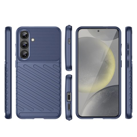Thunder Case etui do Samsung Galaxy S25+ silikonowy pancerny pokrowiec- niebieskie Thunder Case etui do Samsung Galaxy S25+ silikonowy pancerny pokrowiec- niebieskie