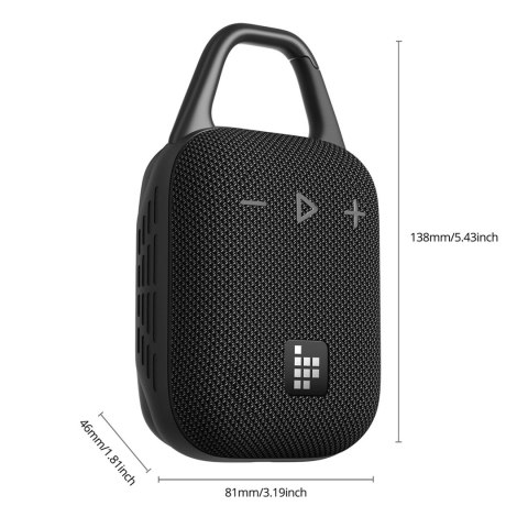 Tronsmart Mirtune H1 8W Portable Outdoor Speaker - czarny Tronsmart Mirtune H1 8W Portable Outdoor Speaker - czarny