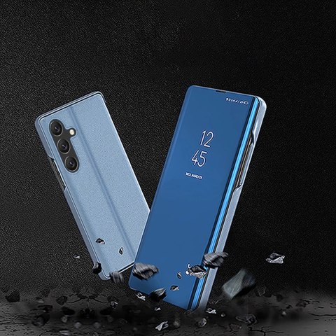 Clear View Case etui do Samsung Galaxy S24 FE pokrowiec z klapką - niebieskie Clear View Case etui do Samsung Galaxy S24 FE pokrowiec z klapką - niebieskie
