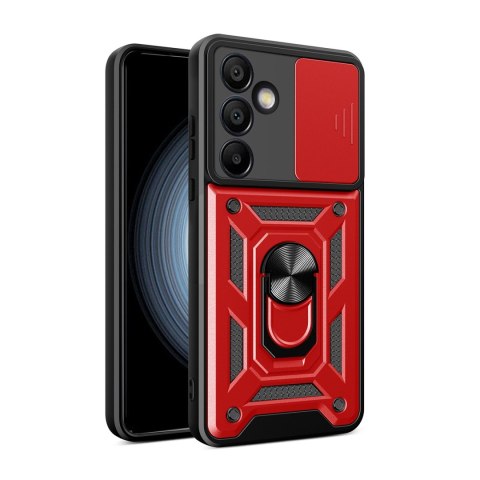 Etui pancerne Hybrid Armor Camshield z osłoną aparatu i metalowym ringiem do Samsung Galaxy S24 FE - czerwone Etui pancerne Hybrid Armor Camshield z osłoną aparatu i metalowym ringiem do Samsung Galaxy S24 FE - czerwone