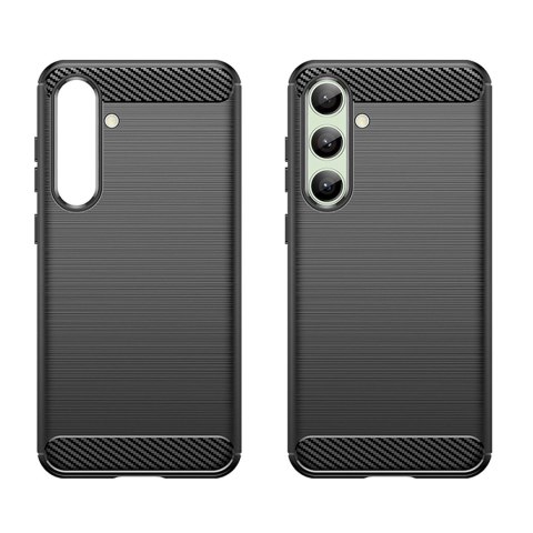 Etui silikonowe Carbon Case do Samsung Galaxy S24 FE - czarne Etui silikonowe Carbon Case do Samsung Galaxy S24 FE - czarne