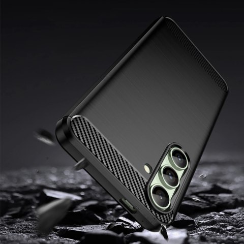 Etui silikonowe Carbon Case do Samsung Galaxy S24 FE - czarne Etui silikonowe Carbon Case do Samsung Galaxy S24 FE - czarne