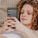 Etui silikonowe Carbon Case do Samsung Galaxy S24 FE - czarne