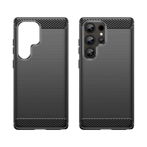 Etui silikonowe Carbon Case do Samsung Galaxy S25 Ultra - czarne Etui silikonowe Carbon Case do Samsung Galaxy S25 Ultra - czarne
