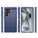Etui silikonowe Carbon Case do Samsung Galaxy S25 Ultra - niebieskie
