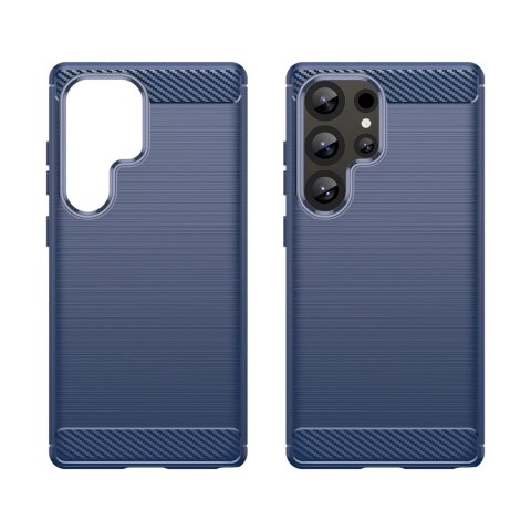 Etui silikonowe Carbon Case do Samsung Galaxy S25 Ultra - niebieskie Etui silikonowe Carbon Case do Samsung Galaxy S25 Ultra - niebieskie
