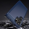 Etui silikonowe Carbon Case do Samsung Galaxy S25 Ultra - niebieskie