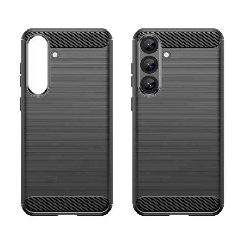 Etui silikonowe Carbon Case do Samsung Galaxy S25+ - czarne Etui silikonowe Carbon Case do Samsung Galaxy S25+ - czarne