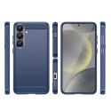 Etui silikonowe Carbon Case do Samsung Galaxy S25+ - niebieskie
