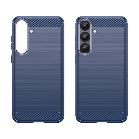 Etui silikonowe Carbon Case do Samsung Galaxy S25+ - niebieskie Etui silikonowe Carbon Case do Samsung Galaxy S25+ - niebieskie
