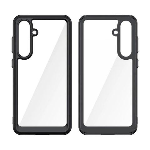 Etui silikonowe Outer Space Case z żelową ramką do Samsung Galaxy S24 FE - czarne Etui silikonowe Outer Space Case z żelową ramką do Samsung Galaxy S24 FE - czarne