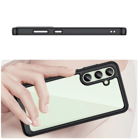 Etui silikonowe Outer Space Case z żelową ramką do Samsung Galaxy S24 FE - czarne Etui silikonowe Outer Space Case z żelową ramką do Samsung Galaxy S24 FE - czarne